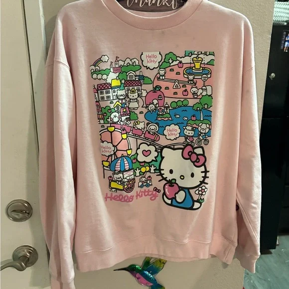 Hello Kitty Pink Graphic Sweatshirt - Picture 2 of 5